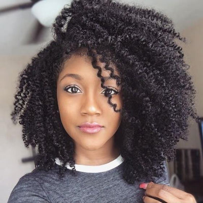 You'll end up looking great with natural kinky curly weave