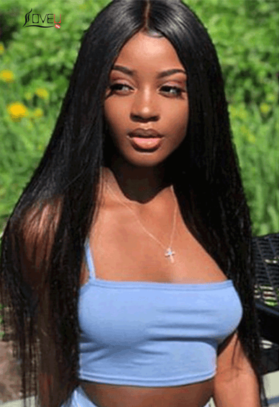  lace frontal straight wig virgin human hair