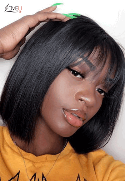 lace frontal bob wig straight remy hair