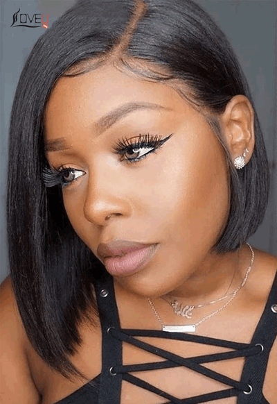 lace frontal bob wig straight remy hair