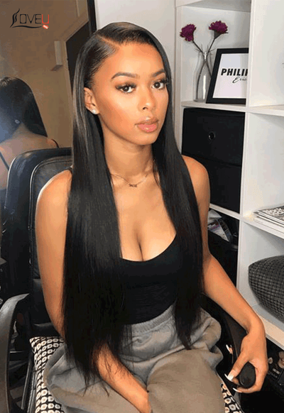  lace closure straight wig virgin human hair