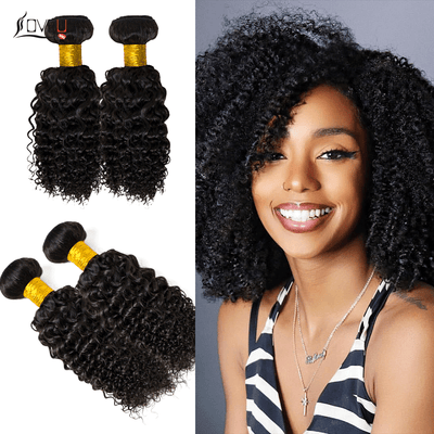 2 bundles kinky curly hair