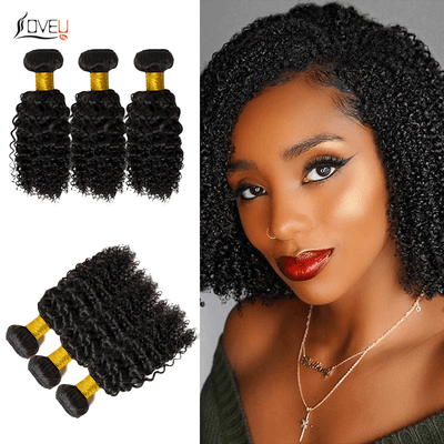 3 bundles kinky curly hair