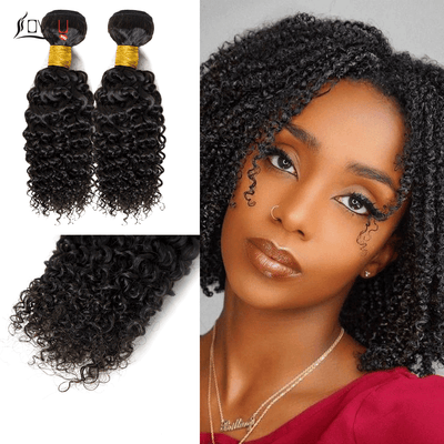 2 bundles kinky curly hair