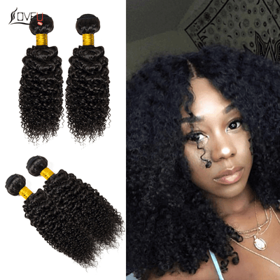 2 bundles kinky curly hair