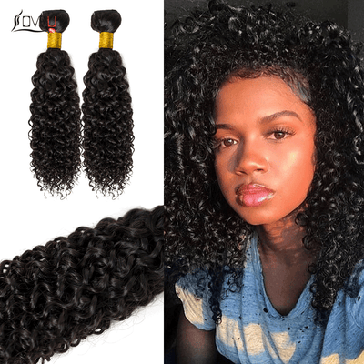 2 bundles kinky curly hair