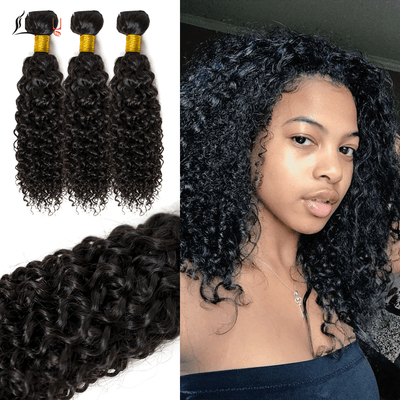 3 bundles kinky curly hair