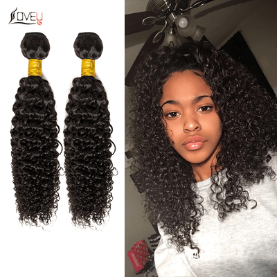 2 bundles kinky curly hair