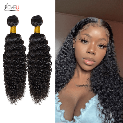 2 bundles kinky curly hair