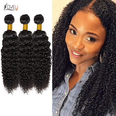 3 bundles kinky curly hair