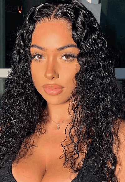  lace frontal wig water wave human hair